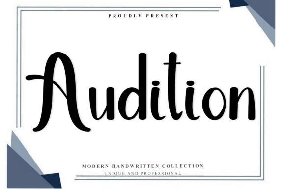 Audition: When a Script Font Demands the Spotlight