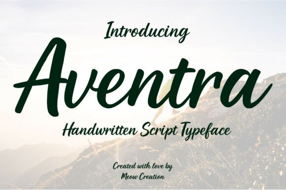 Aventra: A Handwritten Script Typeface for Web Designers