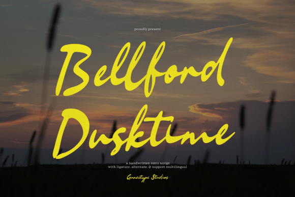 Bellford Dusktime: A Handwritten Retro Script Font