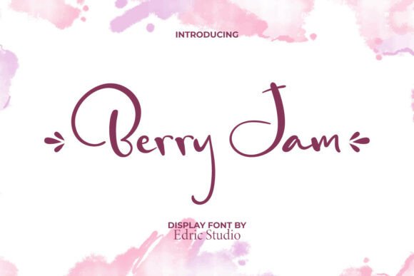 Berry Jam: A Handwritten Script Font for Small Business Branding