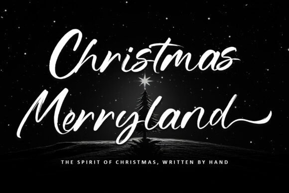 Christmas Merryland Font: A Warm Brush Script for Holiday Branding