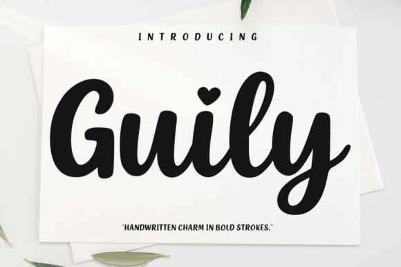 Guily: A Daring Script Font for Bold Brand Identity