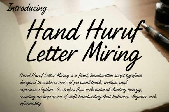 Hand Huruf Letter Miring: The Fluid Script Font for Marketers