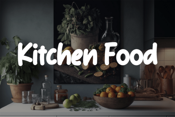 Kitchen Food: A Modern Typeface for Editorial Design and Publishing