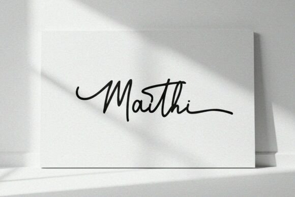 Maithi: A Monoline Script Font for Clean, Modern Branding