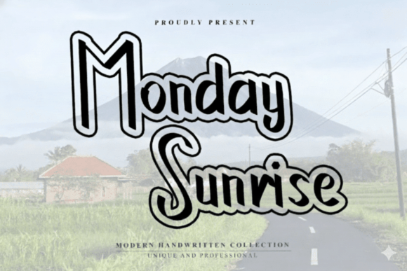 Monday Sunrise Font: A Cheerful Script for Small Business