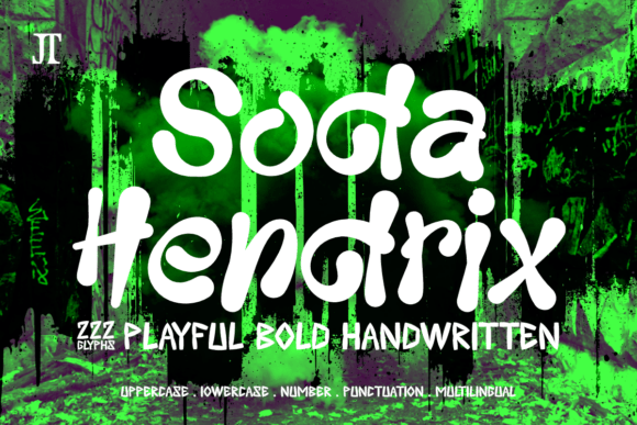 Soda Hendrix Font: Bold Groovy Charm for Editorial Design