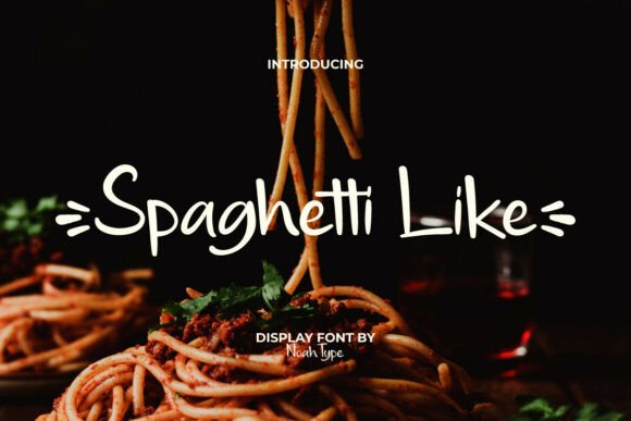 Spaghetti Like: A Playful Display Font for Campaign Creatives